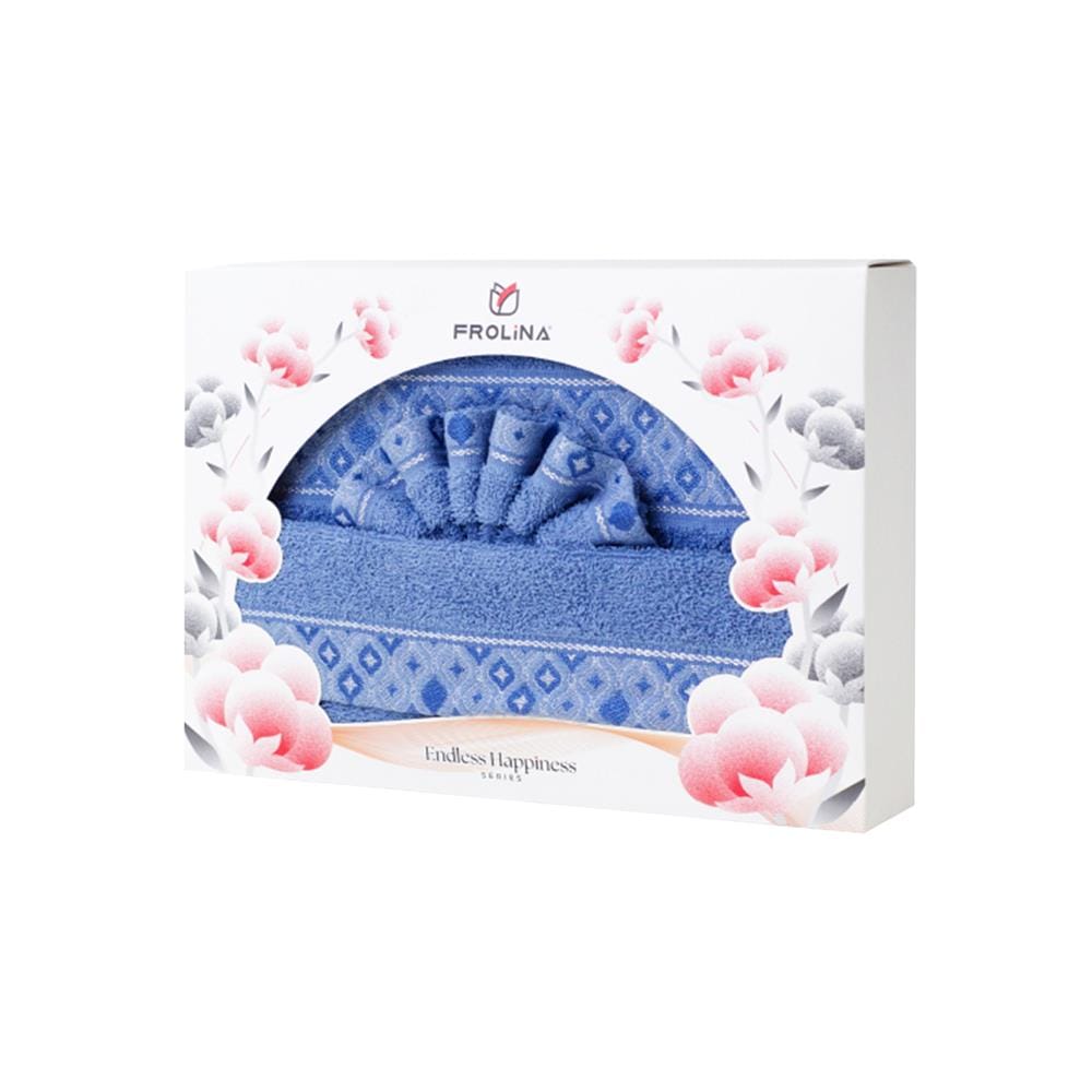 ผ้าขนหนู GIFT SET FROLINA CHARISMA GRANDEUR สี BLUE