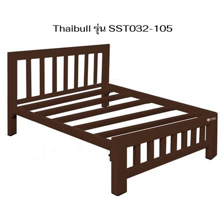 เตียงเหล็ก 3.5 ฟุต THAIBULL SST032-105 สีน้ำตาล_3