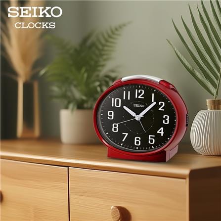 นาฬิกาปลุก SEIKO CLOCKS QHK059R 4.4X5.1 นิ้ว สีแดง_5
