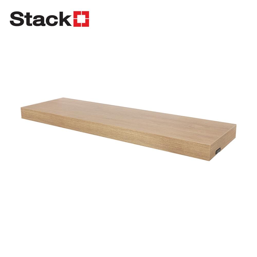 แผ่นชั้นไม้ซ่อนขาพร้อมไฟ STACKO LUMIFLEX 80X24X5 ซม. สีดาร์ค วอลนัท_1