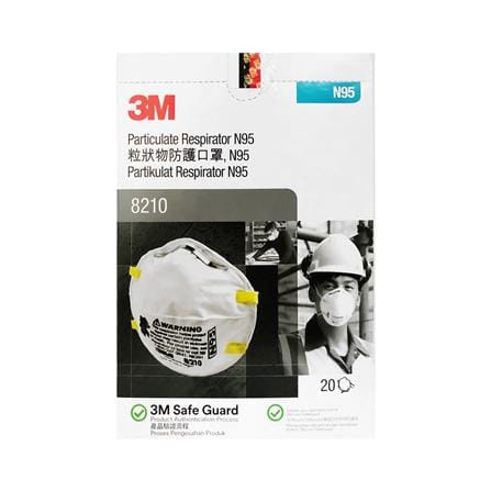 หน้ากากป้องกันฝุ่นละออง N95 3M 8210 (แพ็ก 20 ชิ้น)_1