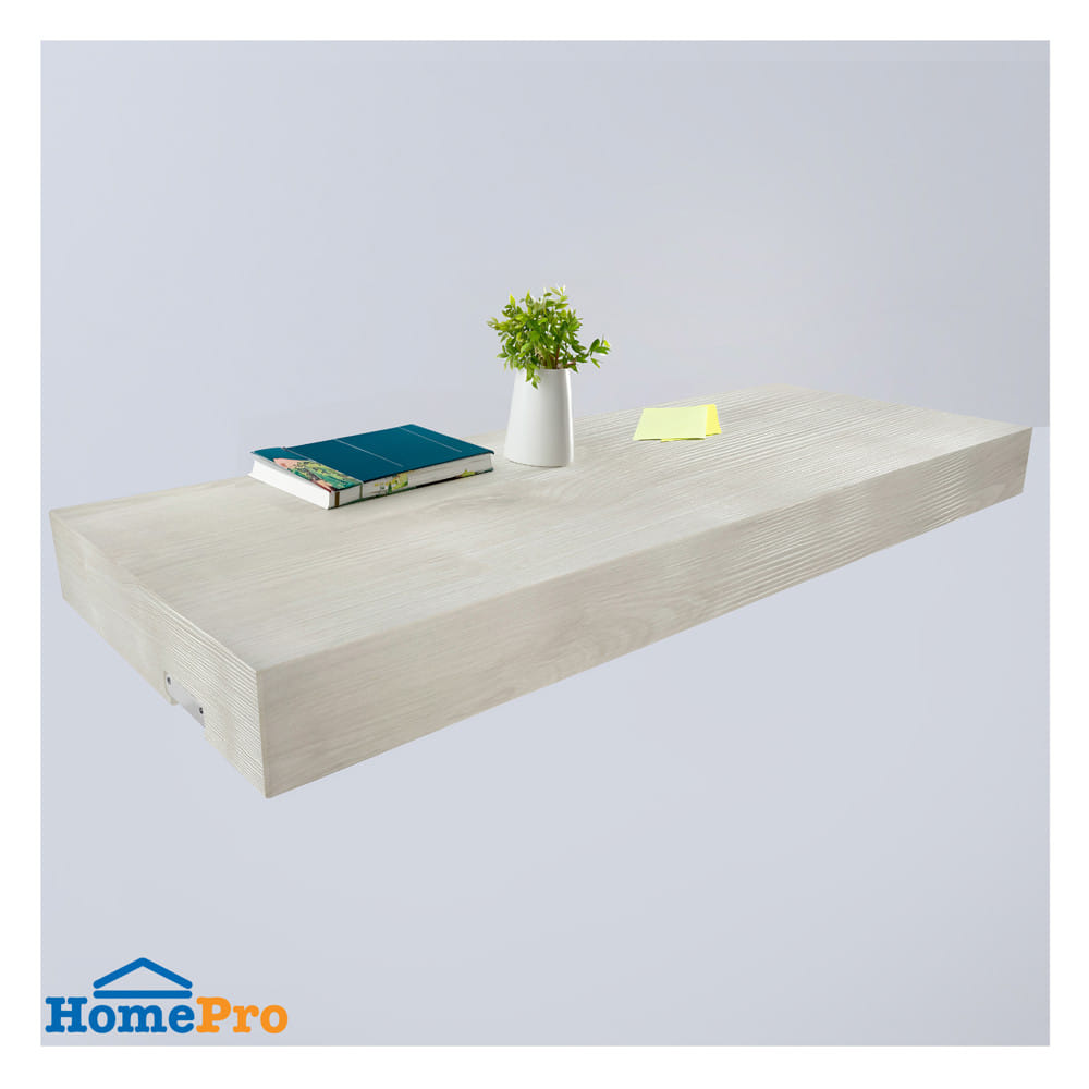 แผ่นชั้นไม้ซ่อนขาพร้อมไฟ STACKO LUMIFLEX 80x24x5 ซม. สีโรมัน ไวท์