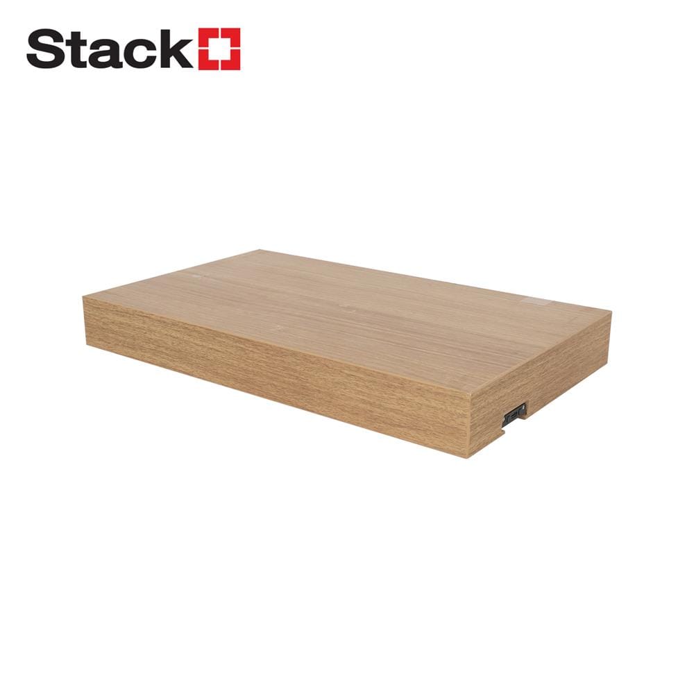 แผ่นชั้นไม้ซ่อนขาพร้อมไฟ STACKO LUMIFLEX 40X24X5 ซม. สีดาร์ค วอลนัท