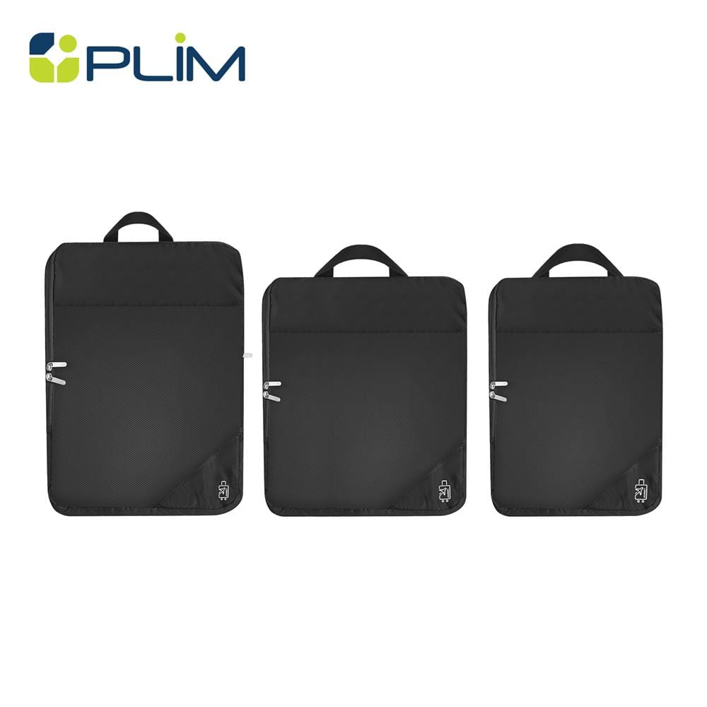 ชุดกระเป๋าจัดระเบียบ 2 ซิป PLIM JOURNEY สีดำ (ชุด 3 ชิ้น)_1