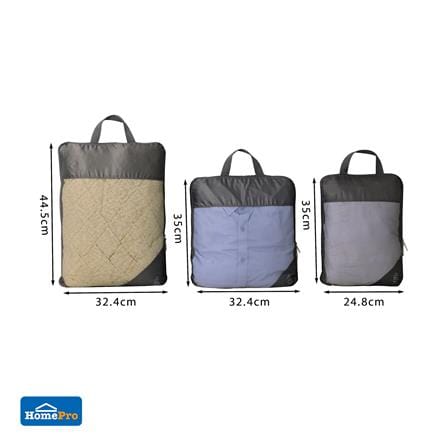 ชุดกระเป๋าจัดระเบียบ 2 ซิป PLIM JOURNEY สีดำ (ชุด 3 ชิ้น)_10