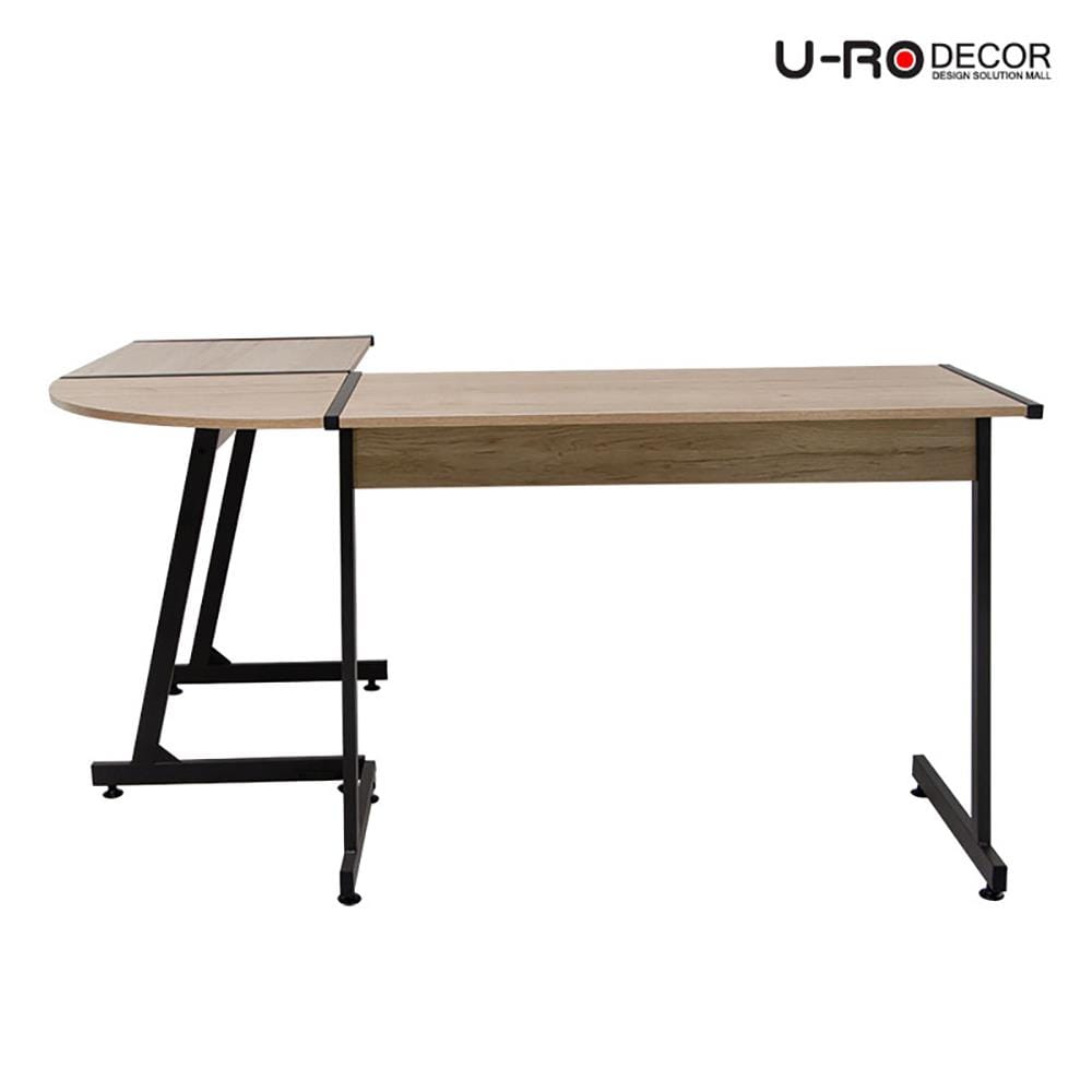 โต๊ะทำงาน U-RODECOR L-SHAPED PLUS 147 ซม. สีโอ๊ค
