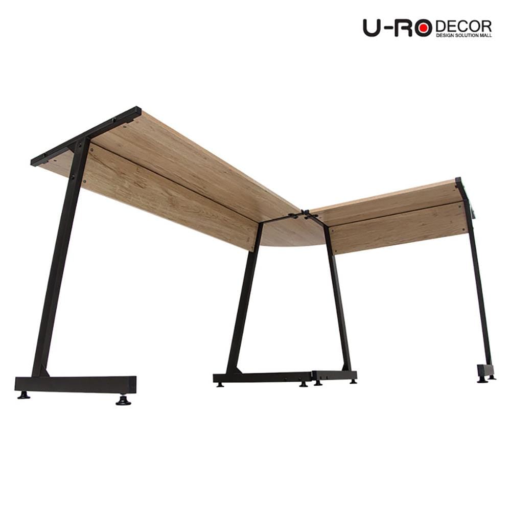 โต๊ะทำงาน U-RODECOR L-SHAPED PLUS 147 ซม. สีโอ๊ค