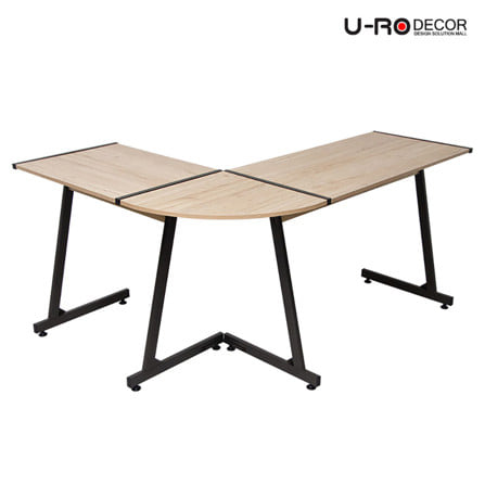 โต๊ะทำงาน U-RO DECOR L-SHAPED PLUS 147 ซม. สีโอ๊ค_4