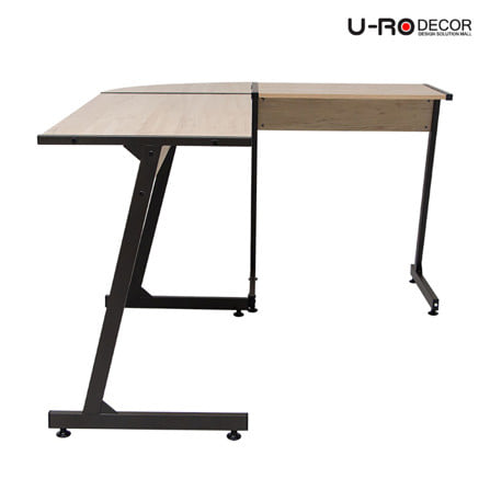 โต๊ะทำงาน U-RO DECOR L-SHAPED PLUS 147 ซม. สีโอ๊ค_5