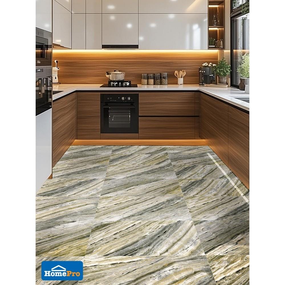 กระเบื้องพื้นพอร์ซเลน 60x120 ซม. COTTO ไอรีส เขียว PM 1.44 ตร.ม.
