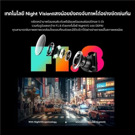 กล้องติดรถยนต์หน้าหลัง DDPAI N1 DUAL 1296P HD สีดำ_4