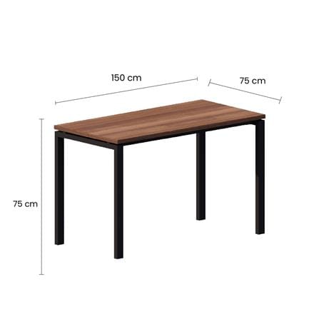โต๊ะอเนกประสงค์ OFFICEINTREND NEWTRON BL-TEAK 150 ซม. สีน้ำตาลเข้ม_2