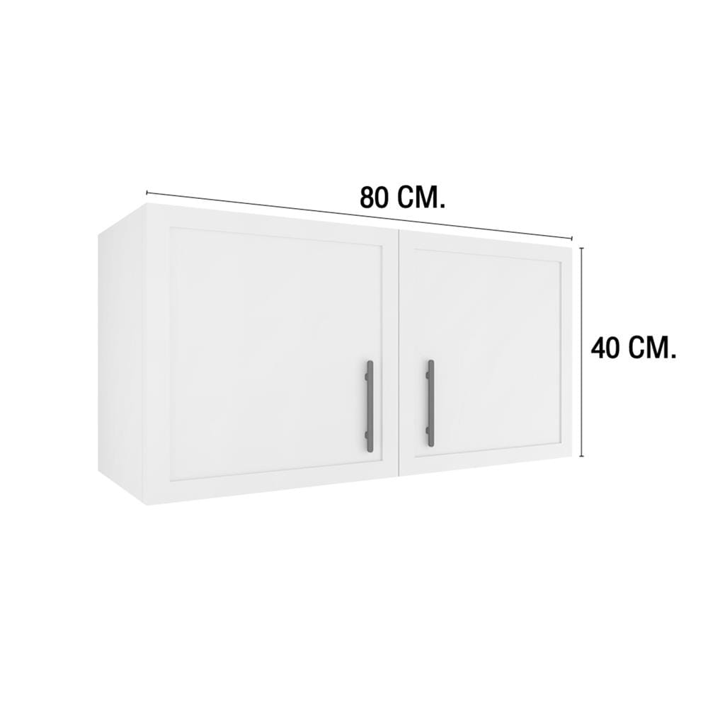 ตู้แขวนคู่ MJ SLIM SHAKER 80x40 ซม. สี WHITE PEARL