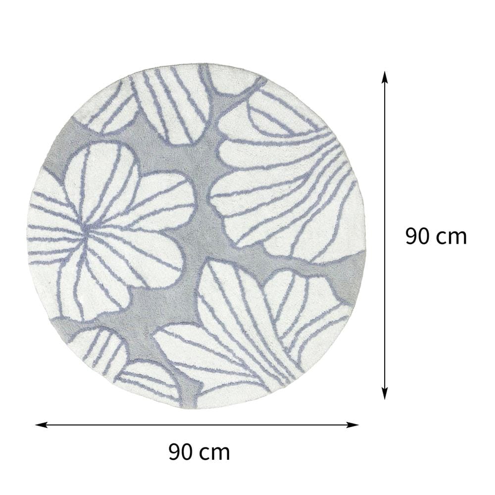 พรม HOME LIVING STYLE EMILY BLOSSOM 90X90 ซม. สีเทา
