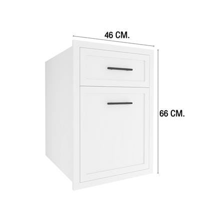 ตู้ลิ้นชัก MJ SLIM SHAKER 46x66 ซม. สี WHITE PEARL_3