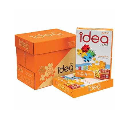 กระดาษถ่ายเอกสาร IDEA BY SCGP MAX 70 แกรม 5 รีม ต่อ กล่อง_0