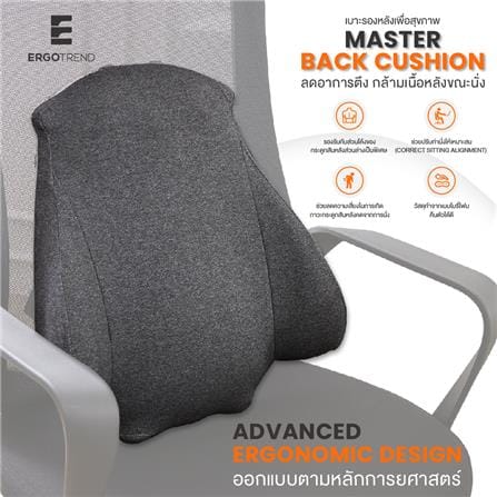 เบาะรองหลัง ERGOTREND MASTER BACK 16X14 นิ้ว สีเทา_3