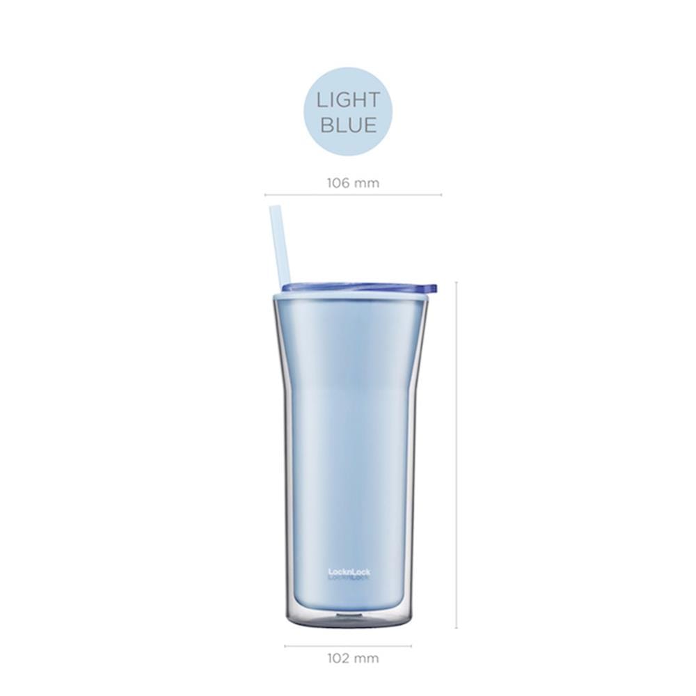 แก้วน้ำ DOUBLE WALL LOCKNLOCK COLD CUP 0.77 ลิตร สีฟ้า