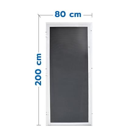 ประตูบานเปิด มุ้งสเตนเลส S.D.BRILLIANT 80x200 ซม. สีขาว_0