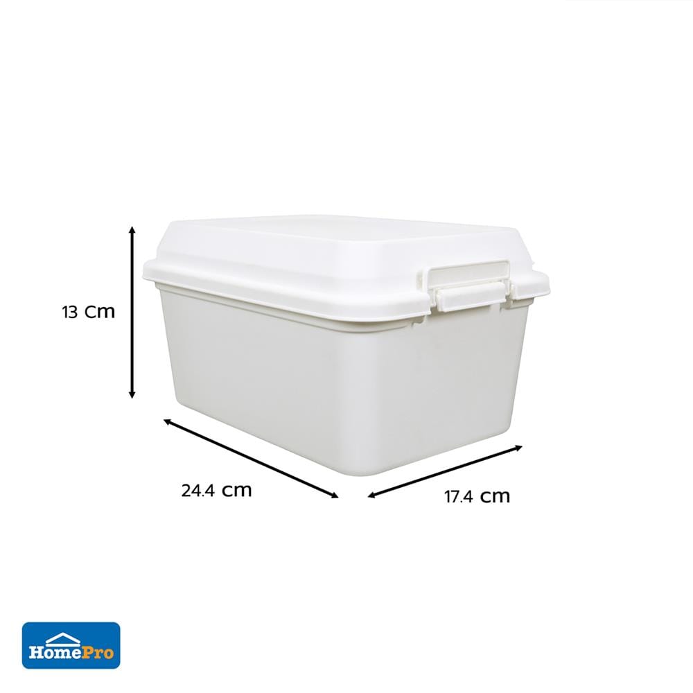 กล่องฝาหูล็อก STACKO CICL 3 ลิตร 24.4X17.4X13 ซม. สีขาว