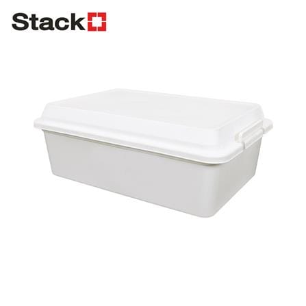 กล่องฝาหูล็อก STACKO CICL 6 ลิตร 36X24X13 ซม. สีขา...