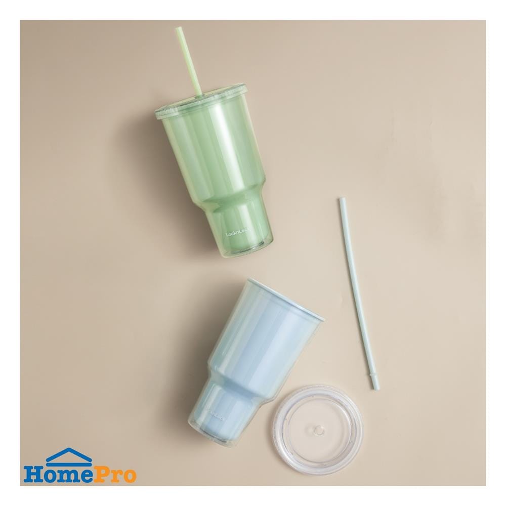 แก้วน้ำ LOCKNLOCK DOUBLE WALL COLD CUP 1 ลิตร สีมิ้นต์