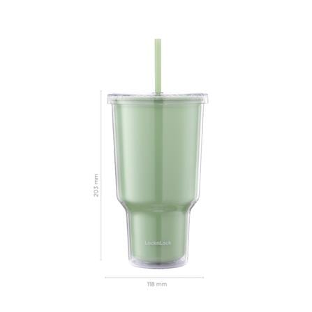 แก้วน้ำ LOCKNLOCK DOUBLE WALL COLD CUP 1 ลิตร สีมิ้นต์_8