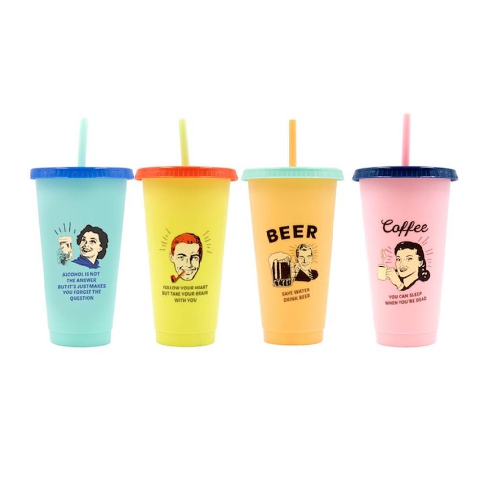 ชุดแก้วน้ำ LOCKNLOCK COLOR CHANGE CUP SET 700 มล. แพ็ก 4 ชิ้น