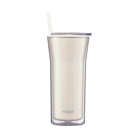 แก้วน้ำ DOUBLE WALL LOCKNLOCK COLD CUP 0.77 ลิตร สีครีม_0