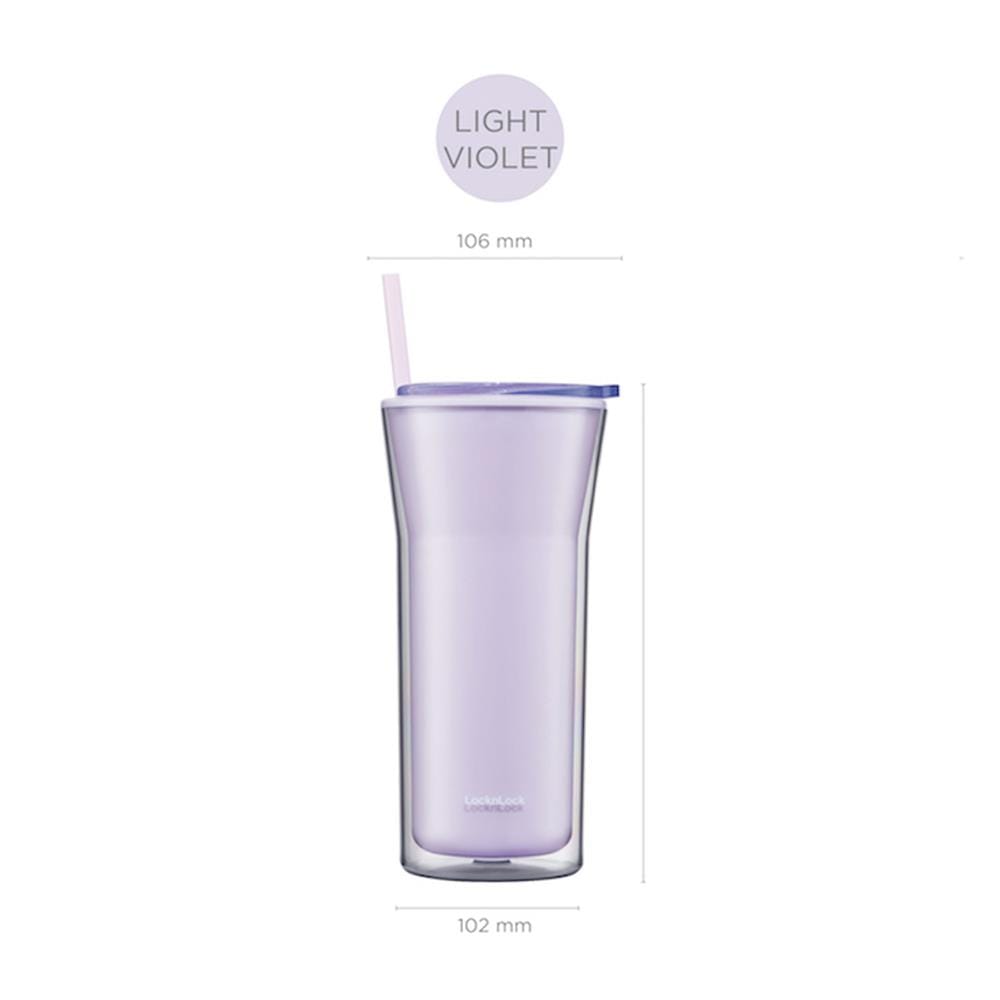 แก้วน้ำ DOUBLE WALL LOCKNLOCK COLD CUP 0.77 ลิตร สีม่วง
