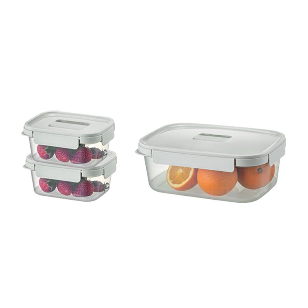 ชุดกล่องอาหาร LOCKNLOCK CHAK CHAK 4.4 ลิตร(1 ชิ้น)+920 มล.(2 ชิ้น) สีมิ้นต์