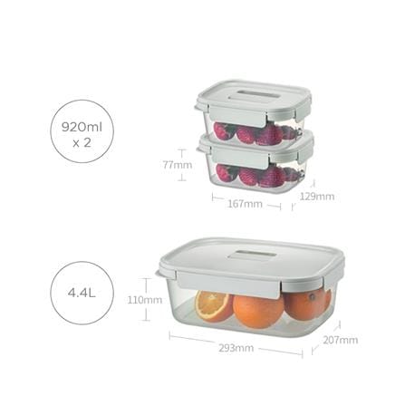 ชุดกล่องอาหาร LOCKNLOCK CHAK CHAK 4.4 ลิตร(1 ชิ้น)+920 มล.(2 ชิ้น) สีมิ้นต์_3