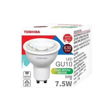 หลอด LED TOSHIBA MR16/PAR 7.5 วัตต์ COOL WHITE GU10_2