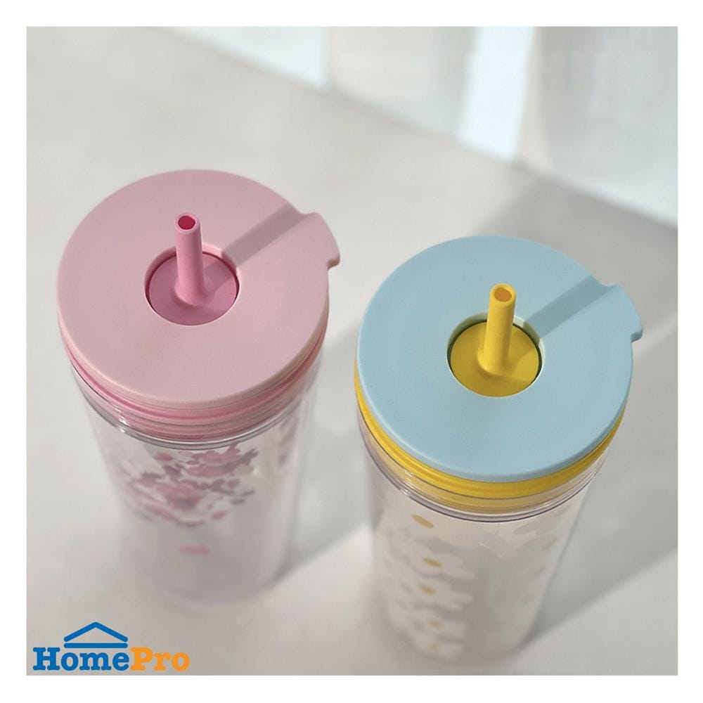 แก้วน้ำ LOCKNLOCK DOUBLE WALL BUCKET COLD 580 มล. สีชมพู