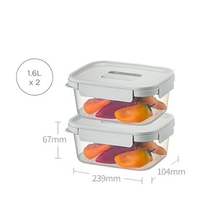 ชุดกล่องอาหาร LOCKNLOCK CHAK CHAK 1.6 ลิตร 2 ชิ้น สีมิ้นต์_3