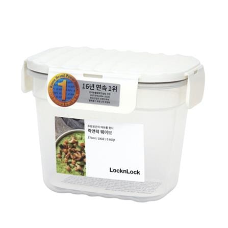 กล่องอาหาร LOCKNLOCK WAVE CONTAINER 0.57 ลิตร สีขาว_0