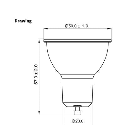 หลอด LED TOSHIBA MR16/PAR 7.5 วัตต์ WARM WHITE GU10_3