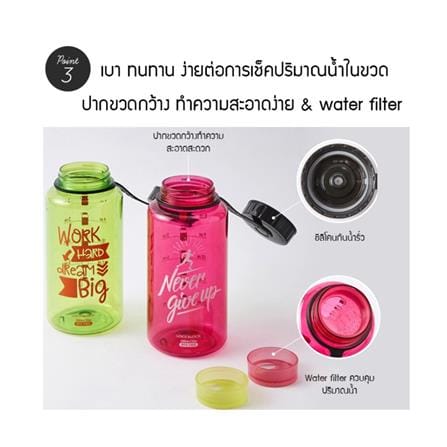 ขวดน้ำพลาสติก LOCKNLOCK HELPER 1 ลิตร สีส้ม_4