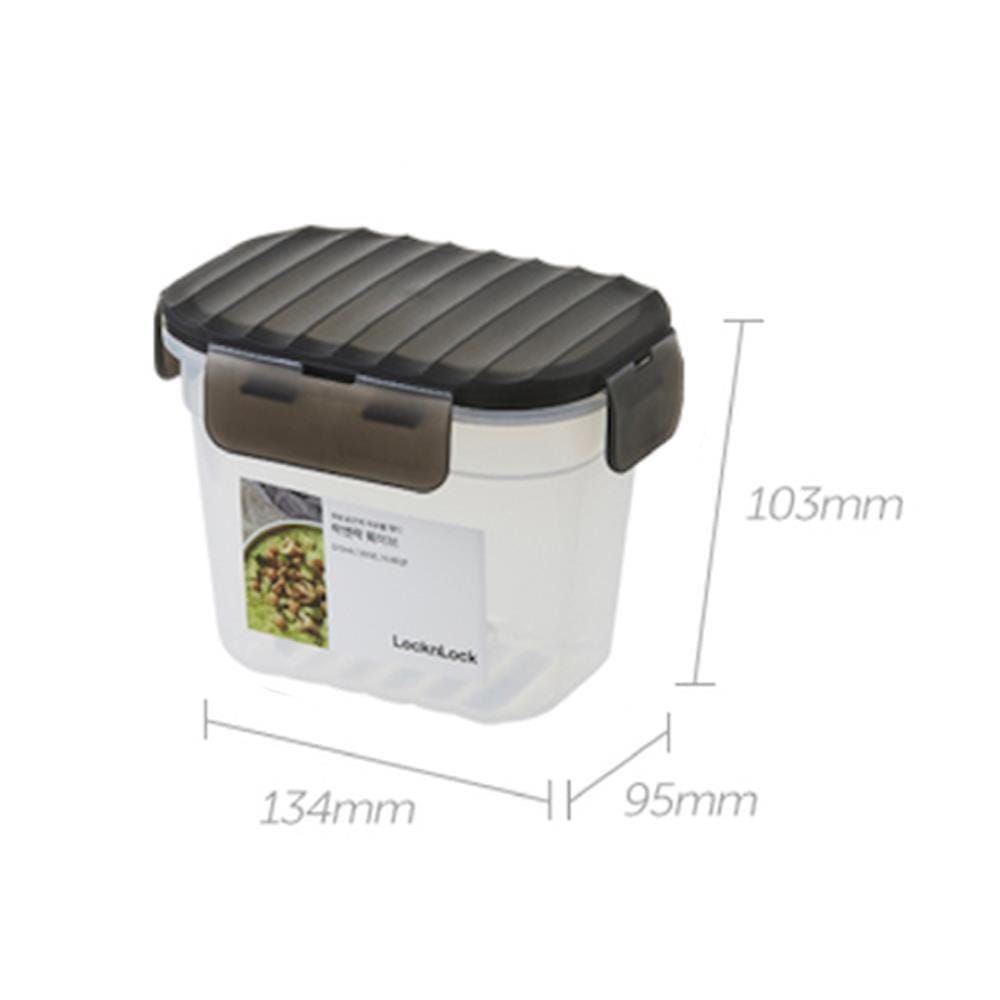 กล่องอาหาร LOCKNLOCK WAVE CONTAINER 0.57 ลิตร สีเทา
