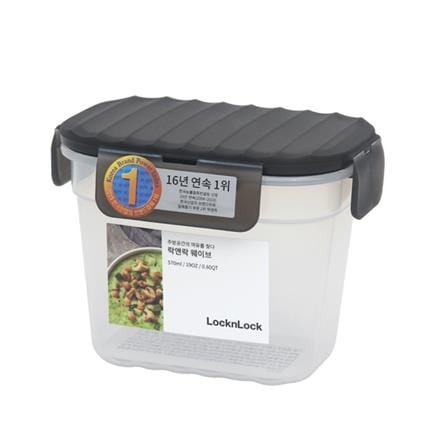 กล่องอาหาร LOCKNLOCK WAVE CONTAINER 0.57 ลิตร สีเทา_0
