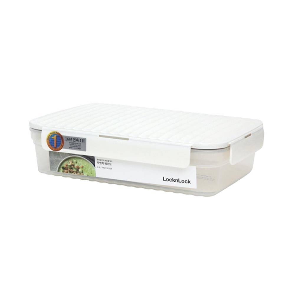 กล่องอาหาร LOCKNLOCK WAVE CONTAINER 0.67 ลิตร สีขาว