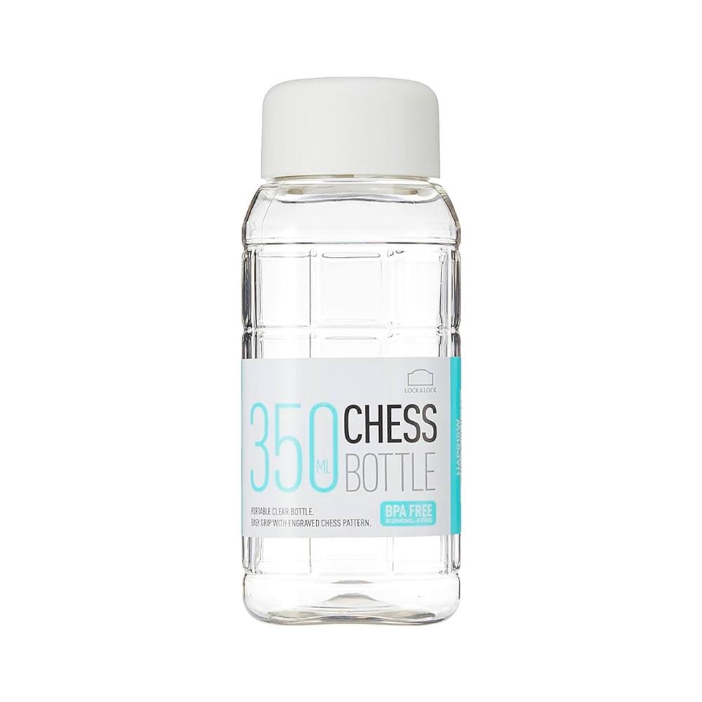 ขวดน้ำพลาสติก PET LOCKNLOCK CHESS 0.35 ลิตร สีขาว/ใส