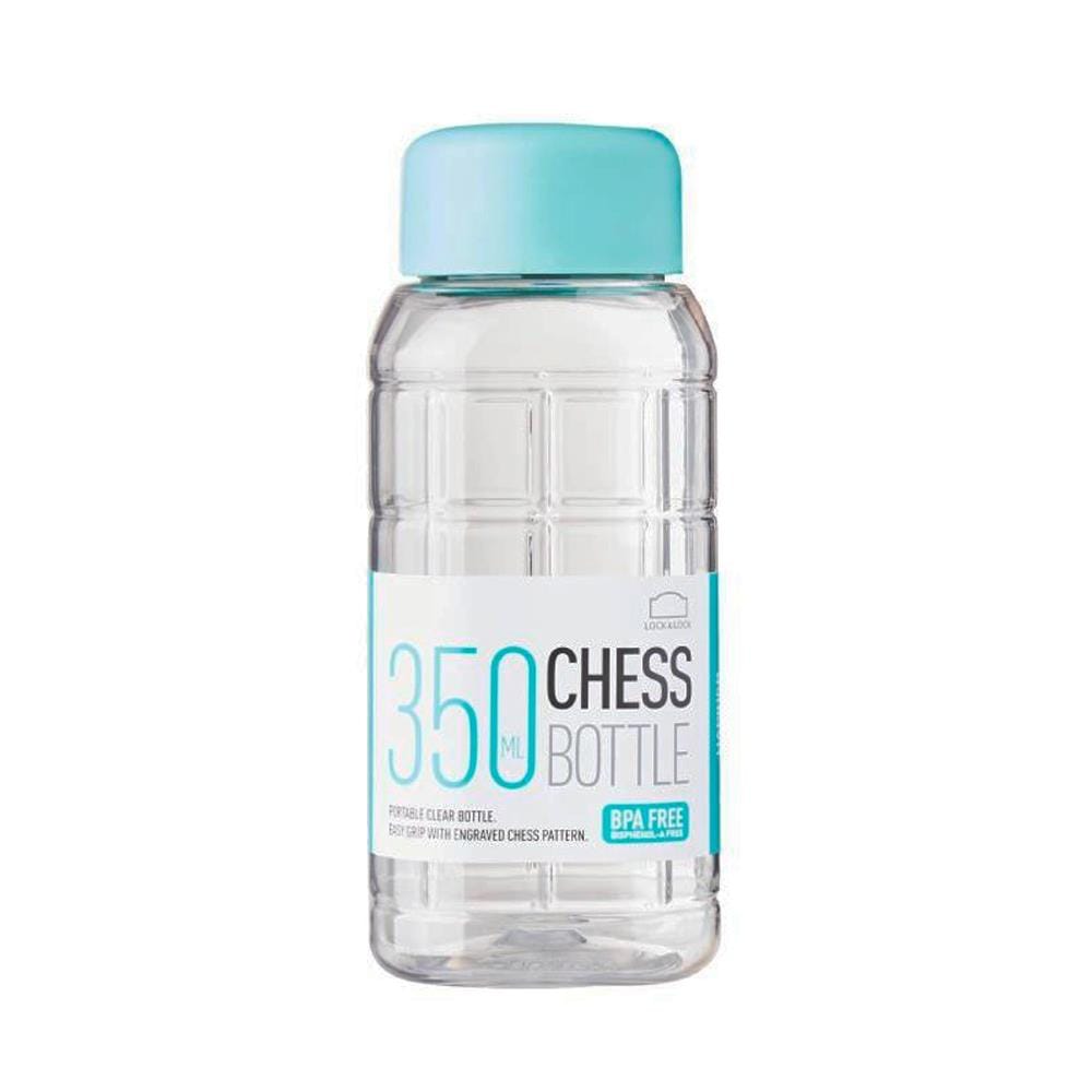 ขวดน้ำพลาสติก PET LOCKNLOCK CHESS 0.35 ลิตร สีฟ้า/ใส