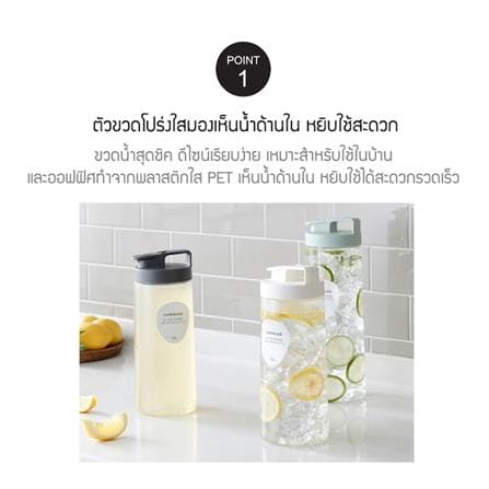 ขวดน้ำ PET LOCKNLOCK EASY GRIP 1.5 ลิตร สีเทา_2