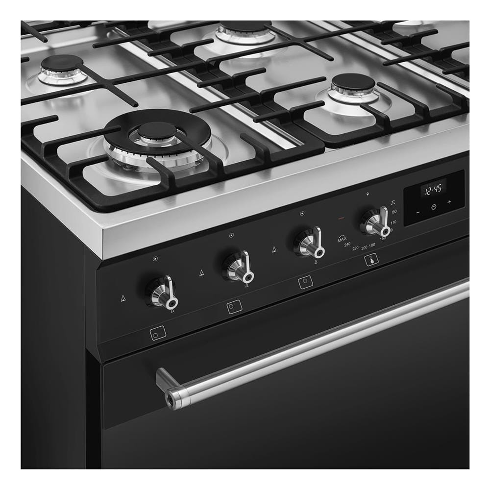 เตาปรุงอาหารแก๊ส SMEG C9GMMB2 สีดำ