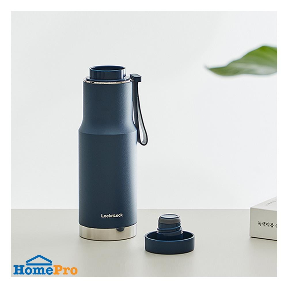 กระติกสุญญากาศ LOCKNLOCK METRO EDGE 620 มล. สีน้ำเงิน