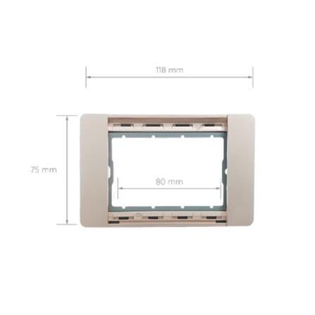 หน้ากาก 2 ช่อง SIMON 52S-F2-G7 สีทอง_2