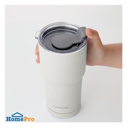 แก้วน้ำสุญญากาศ LOCKNLOCK PURE TUMBLER 0.7 ลิตร สีครีม_1