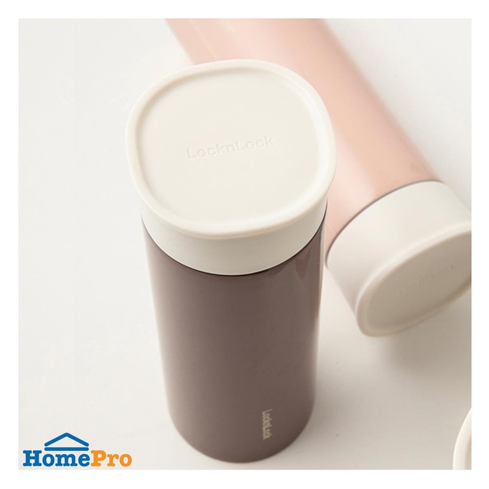 กระบอกน้ำสุญญากาศ LOCKNLOCK MOUSSE TUMBLER LHC4261BRW 400 มล. สีน้ำตาล