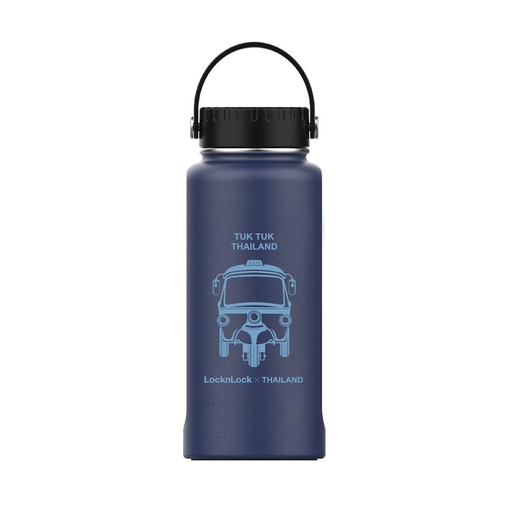 กระติกสุญญากาศ 0.89 ลิตร LOCKNLOCK RIGA HANDLE TUMBLER สีน้ำเงิน
